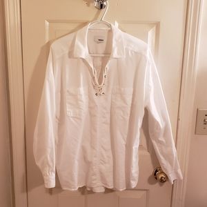 Sonoma lace up pull-over top. XL